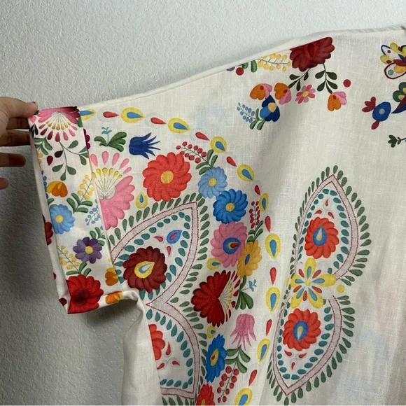 Xuna Italian Art to Wear Tunic Shirt Dress Colorful Vacation Resortwear OS - Picture 4 of 11